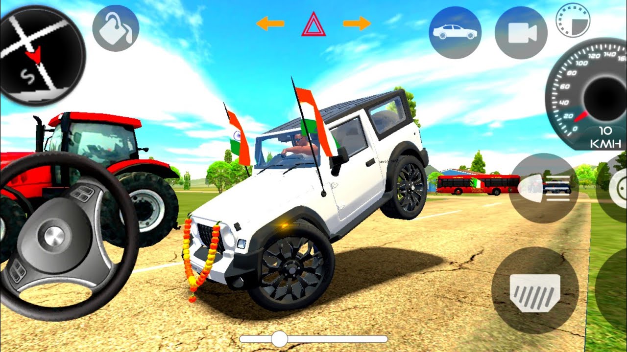 Modified Mahindra Thar 🤯 | White 🤍 Thar Indian Car Games |(Gadi Wala Game)Car Game Android Gameplay
