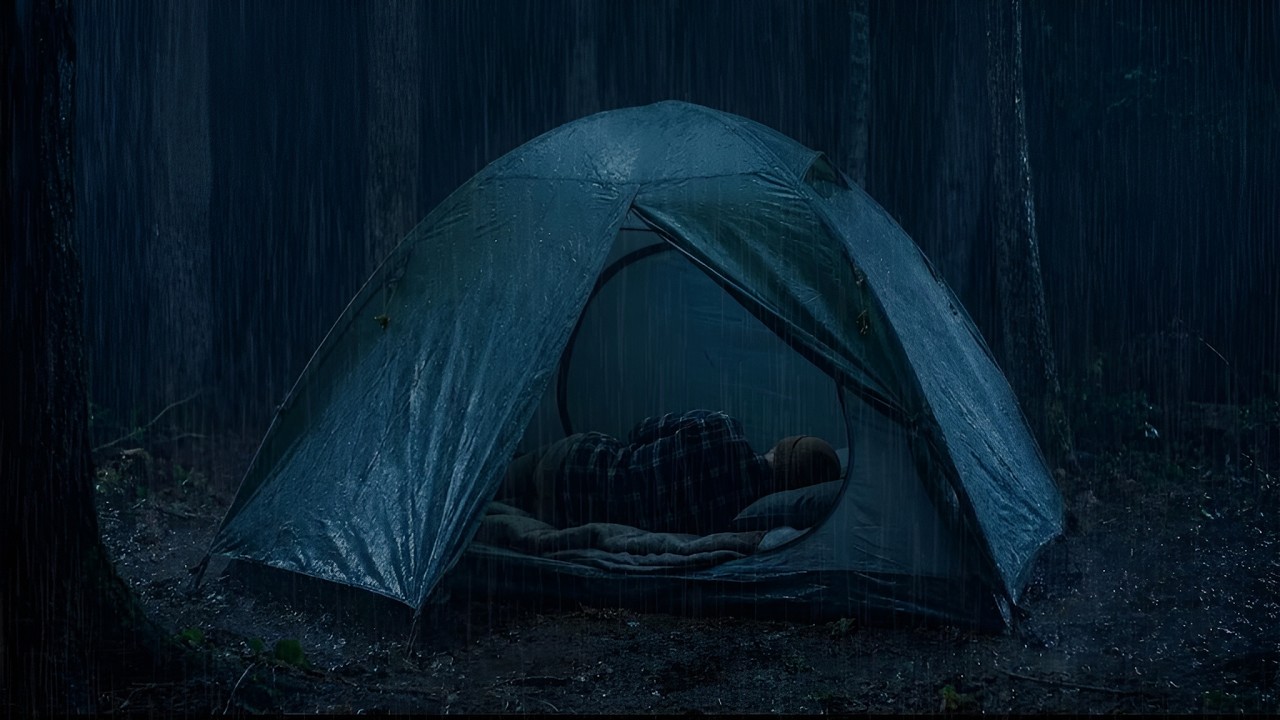 Solo Camping Adventure in the Rain – Wilderness Survival