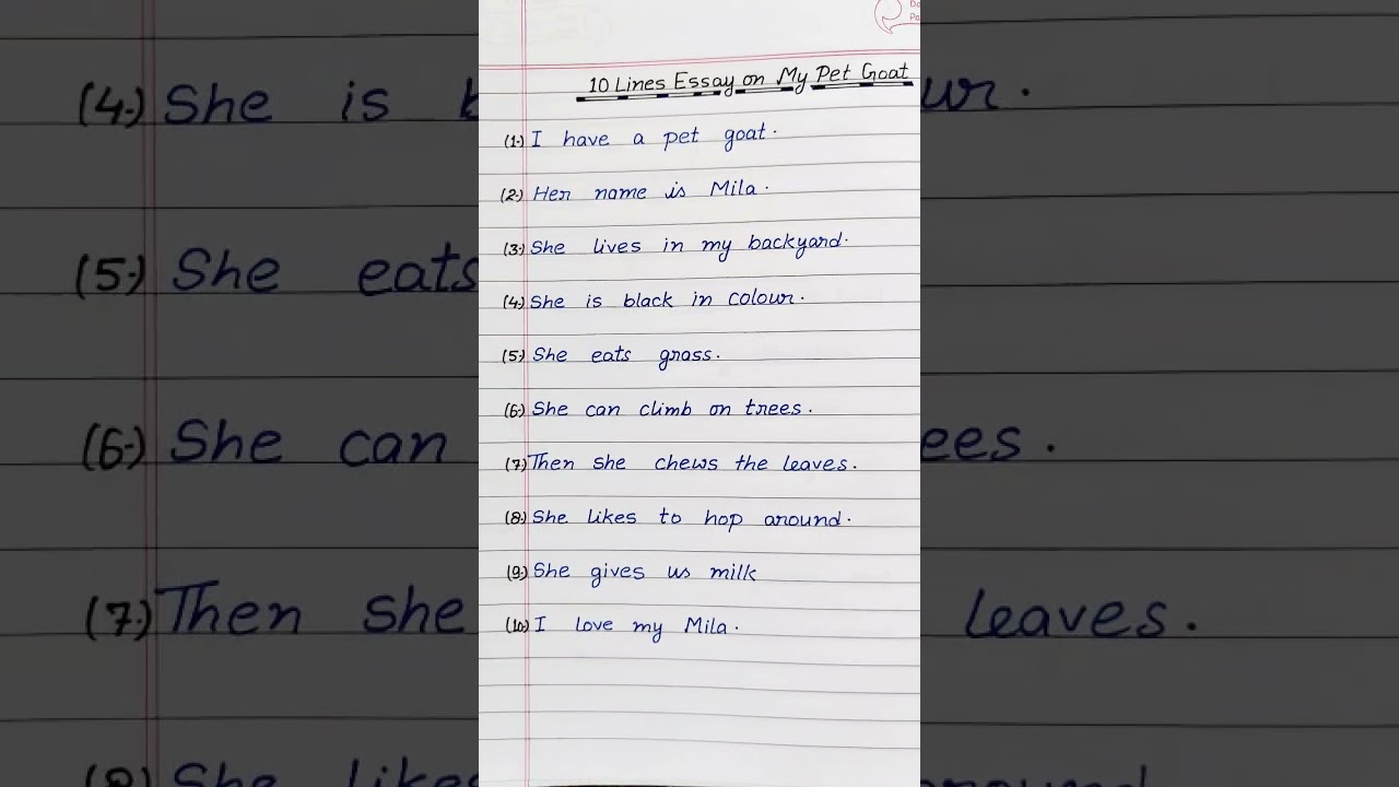 10 Lines Essay on My Pet Goat/10 Lines on Goat/ Essay on Goat
