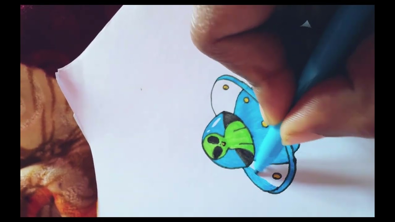 👽Draw with Me An Alien with spaceship 🚀🌌...with just 20₹Sketch Pens 🙌