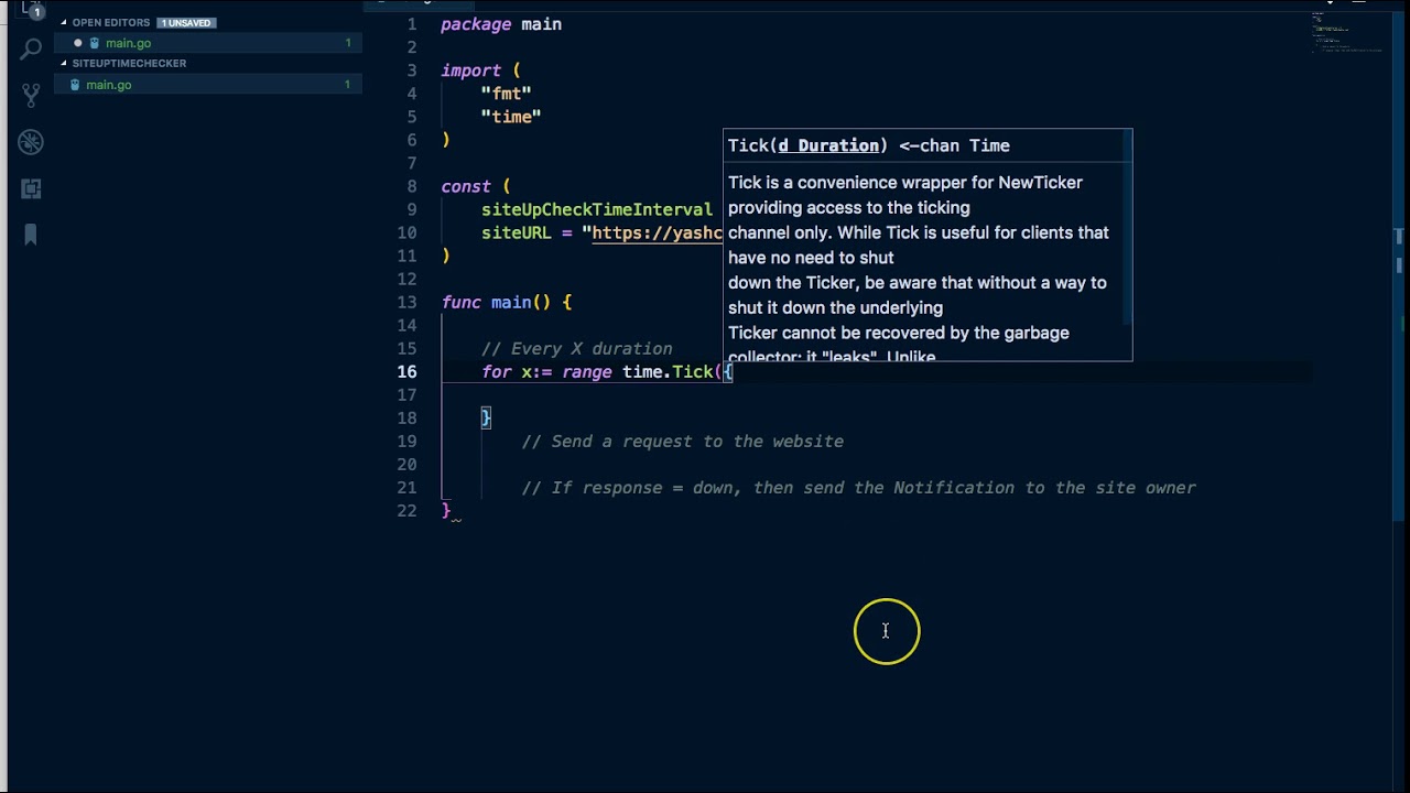 Site Uptime Checker : Code Your own website monitoring/uptime checker tool using Golang