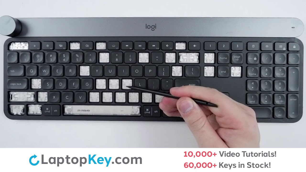 Logitech Keyboard Keys Repair Installation Craft Advanced Wireless Keyboard 920-008484
