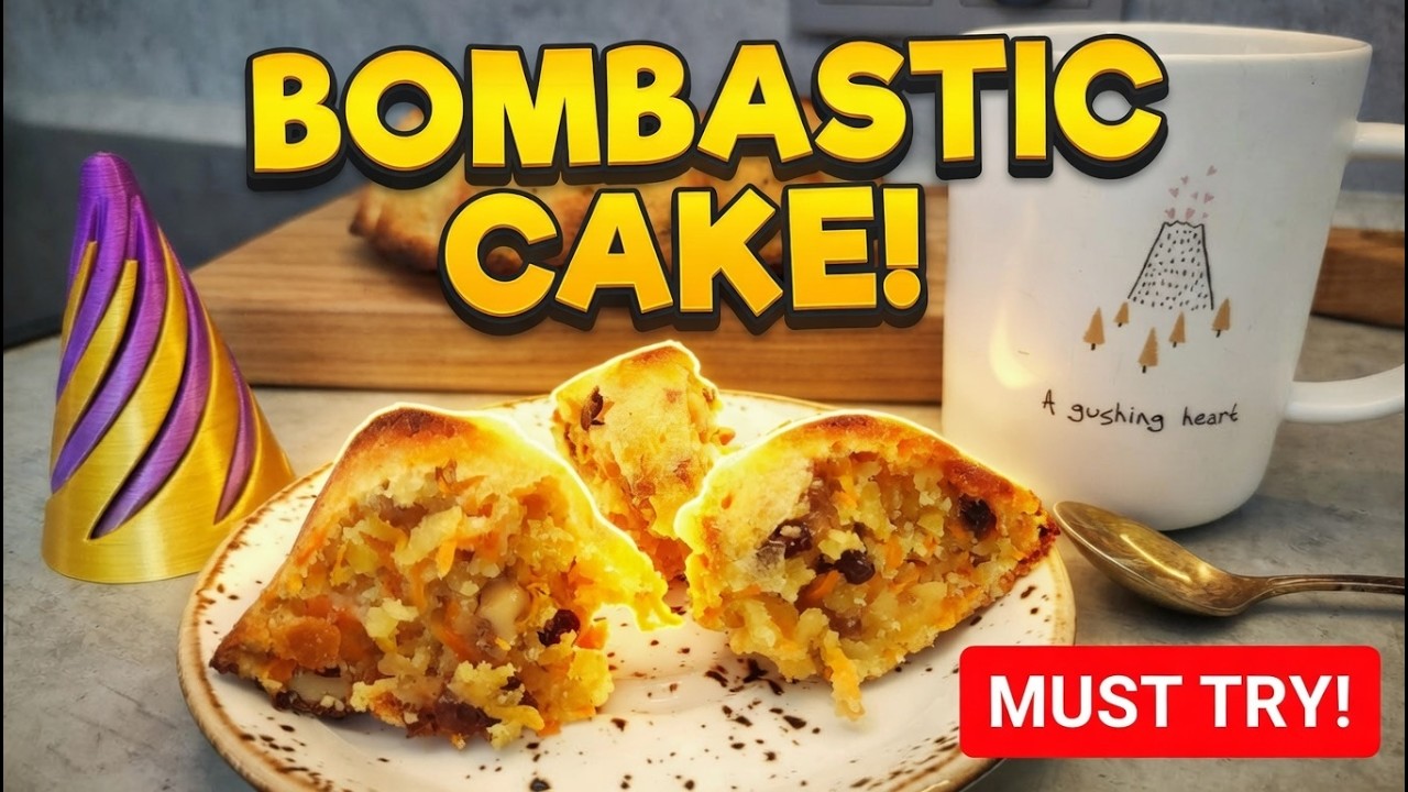 Easy Carrot Cake with Walnuts & Raisins