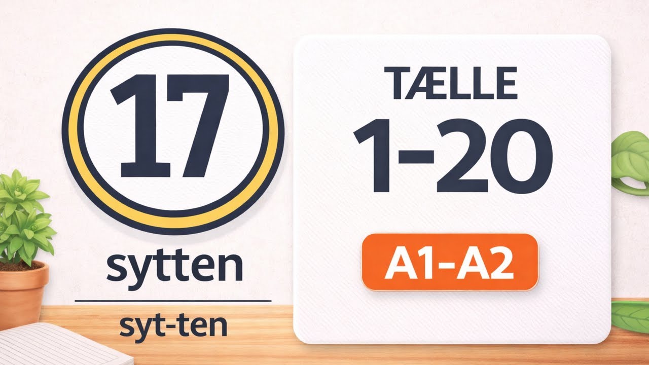 Learn Danish Numbers 1–20 🇩🇰 | Listen & Repeat (A1–A2)