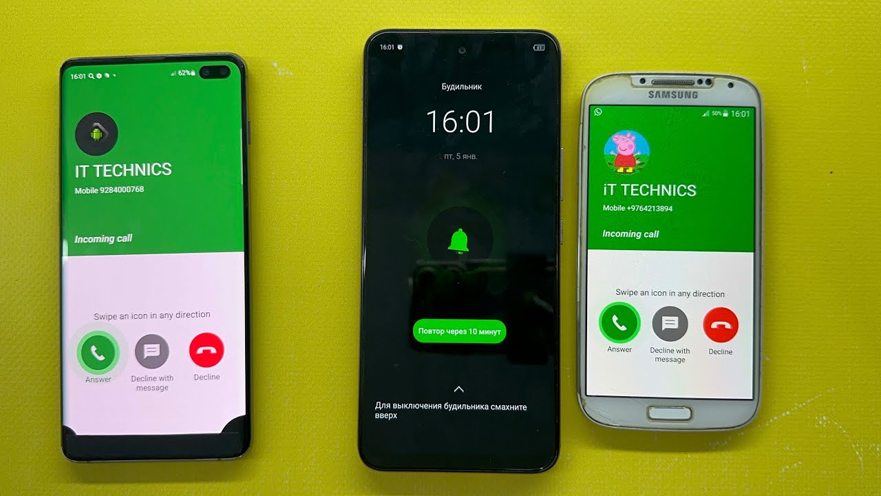 Incoming Call & Alarm Clock Samsung Galaxy S10+, Samsung S4, Infinix Hot12