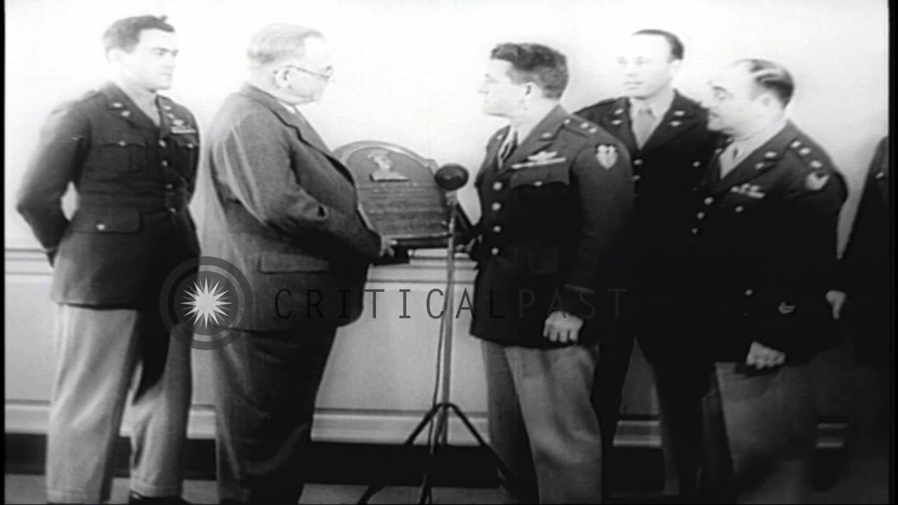 Major General Chennault reviews 14th Air Force pilots in China and the Allies bom...HD Stock Footage