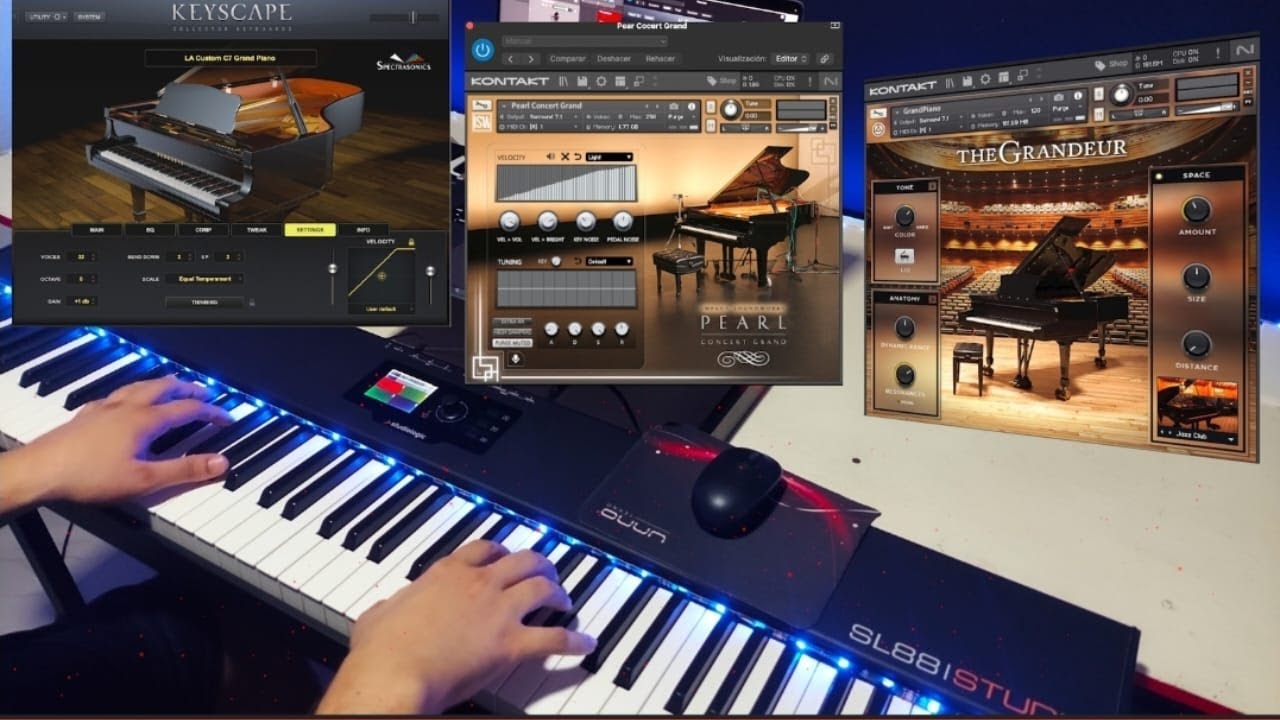 VST PIANOS COMPARACION - The grandeur VS Keyscape VS Pearl Concert Grand - LOS MEJORES GRAND PIANOS
