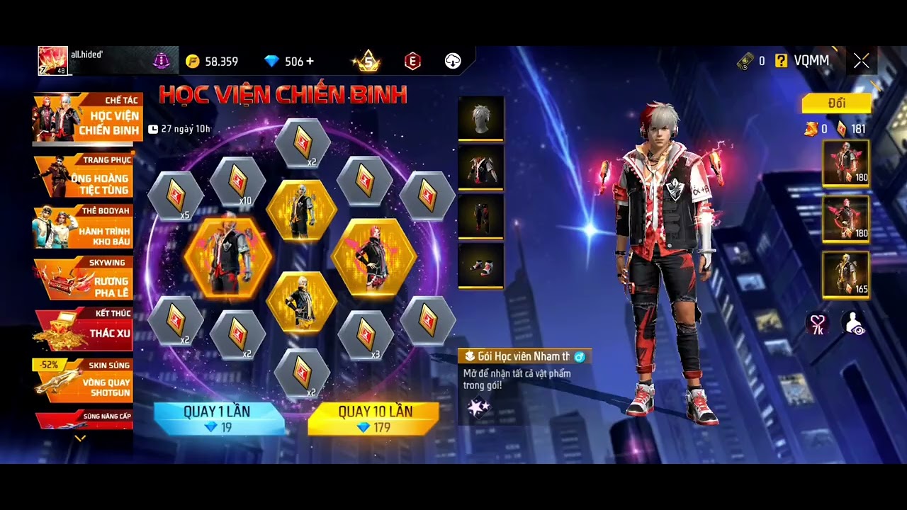 Săn học viện chiến binh #freefire  #ff #xh #xuhuongyoutube 