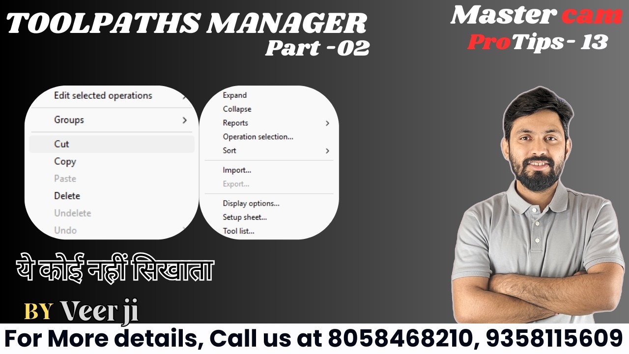 Mastercam Toolpath Manager Secrets: Organise Like a Pro (Part 02) By #veerji  PeoTips-13
