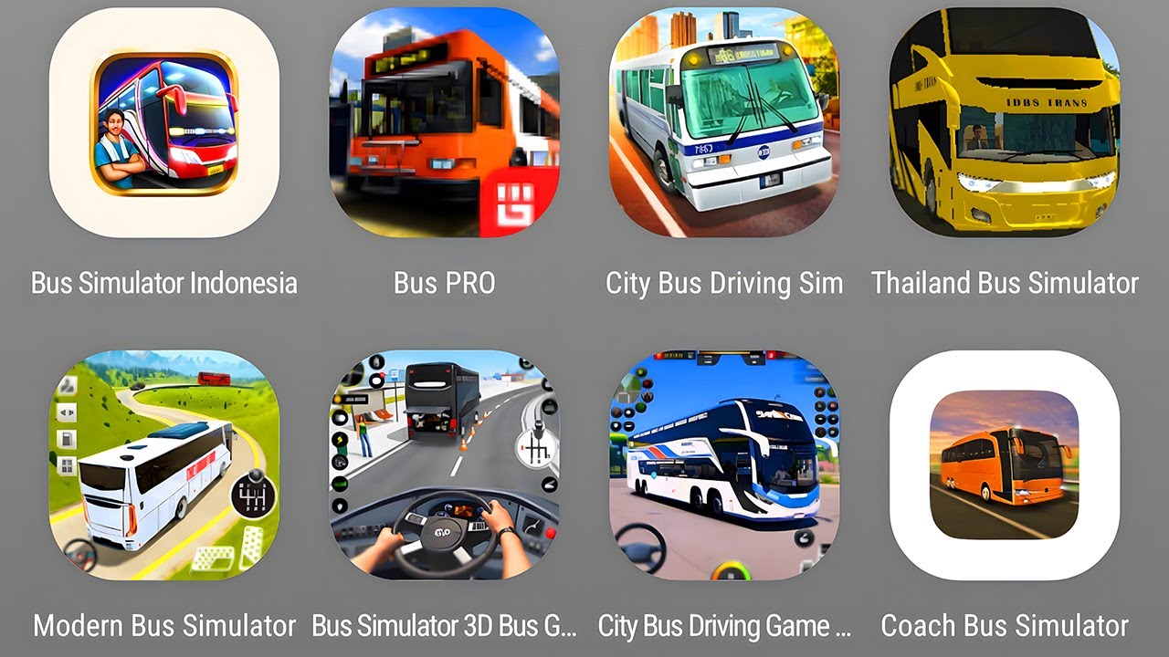 Bus Games:Bus Simulator Indonesia,Bus PRO,City Bus Driving,Thailand Bus Sim,Modern Bus Simulator