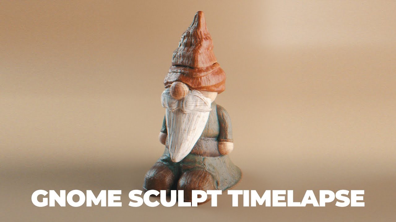 Blender 2.92 Gnome Sculpt Timelapse