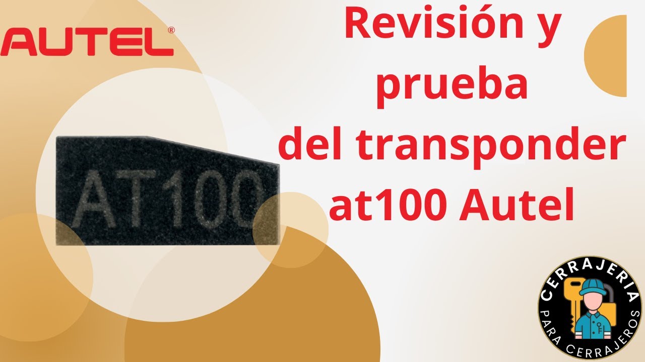 Revisión del chip autel at100 transponder km100
