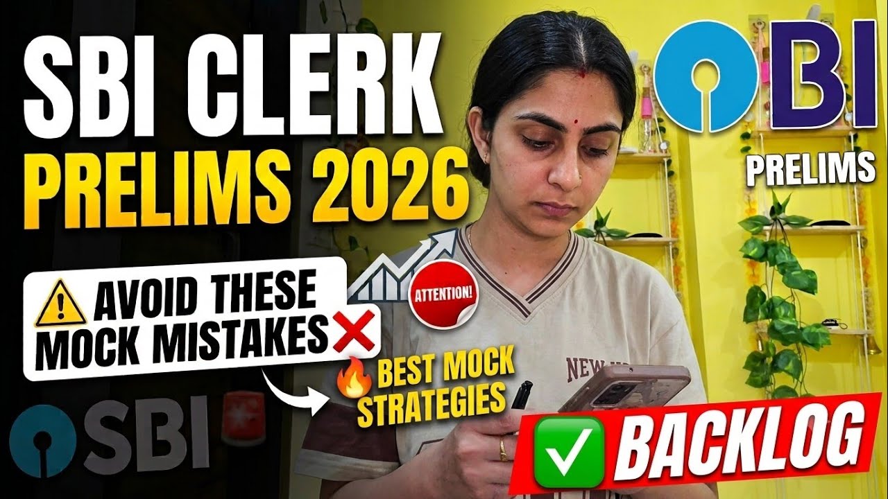SBI Clerk Prelims 2026 ✅Backlog vacancy 🫡Avoid these mock mistakes 🙏