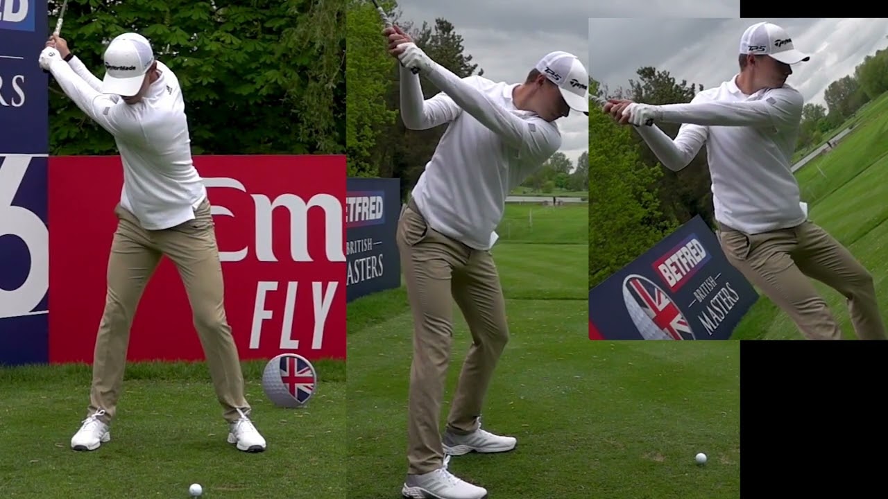 Nicolai H&oslash;jgaard's Golf Swing in Slow Motion - Vertical View