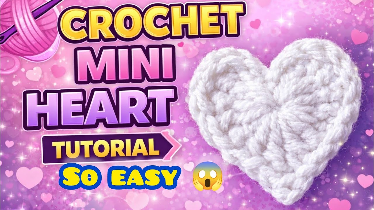 Unbelievable! So Easy Crochet Mini Heart ❤️