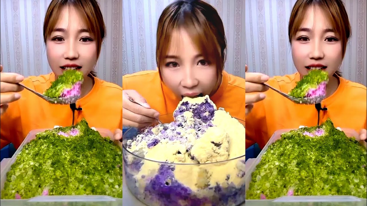 QIAN / ASMR SHAVED ICE EATING / ICE EATING