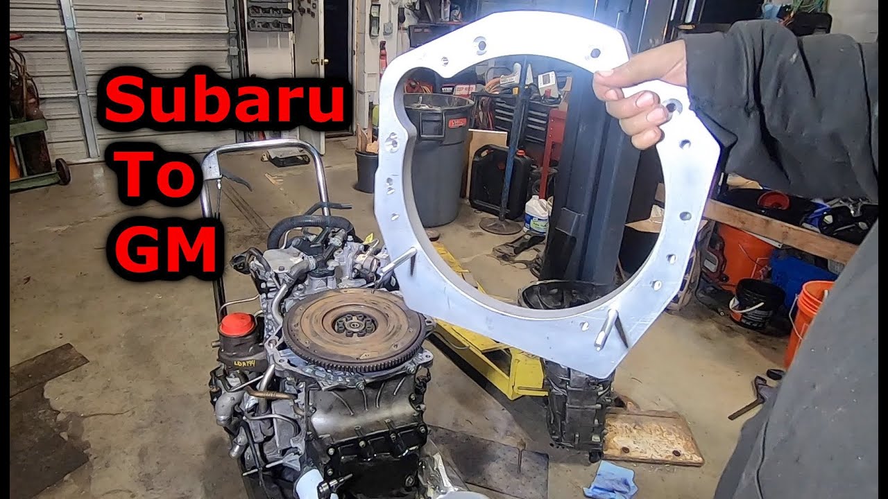 Building an engine adapter plate GM LE2 to Subaru. Mid engine turbo rail buggy PART 3