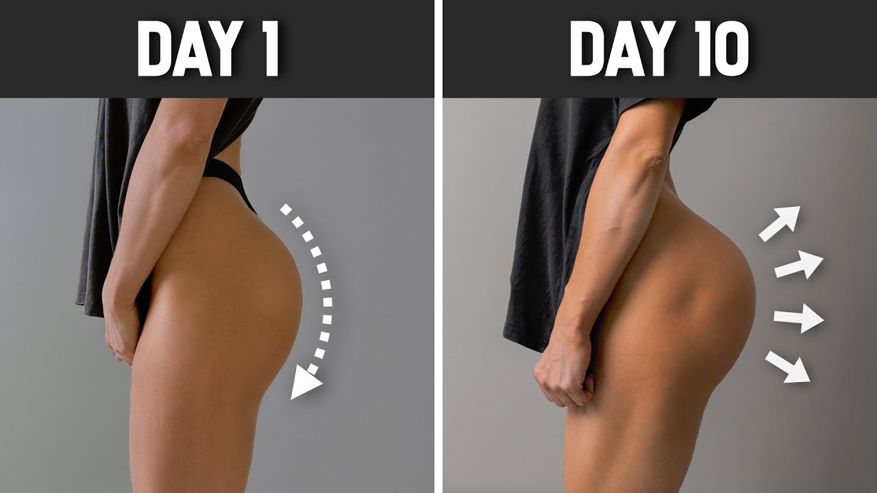 10 Min | 10 Days | 10 Exercises to GROW BUBBLE BUTT - Intense Booty Challenge, No Equipment, At Home