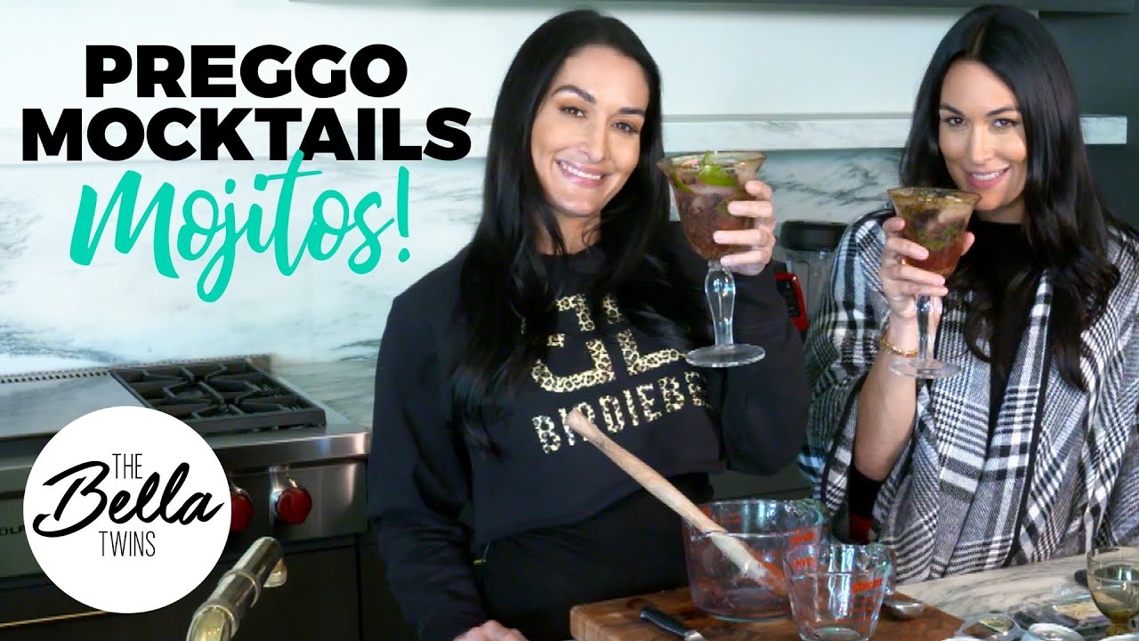 PREGNANCY MOCKTAILS with Nikki & Brie |  Preggo Mojito!