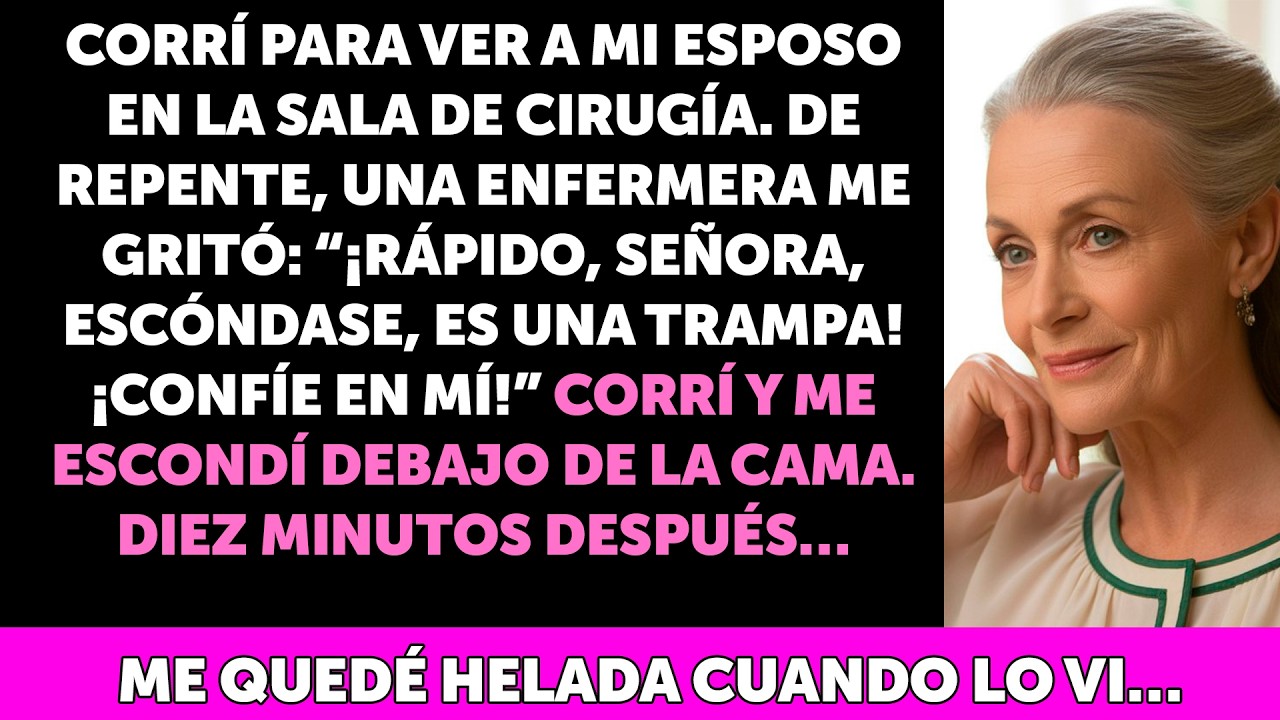 Corrí al quirófano  La enfermera me susurró “Escóndase, es una trampa”… y entonces vi a mi espos