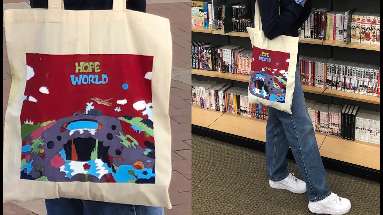 paint with me! Hope World tote bag
