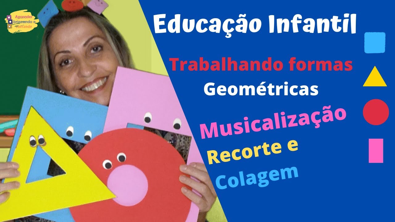 Trabalhando as formas geométricas de forma lúdica | Musicalização | Recorte e Colagem