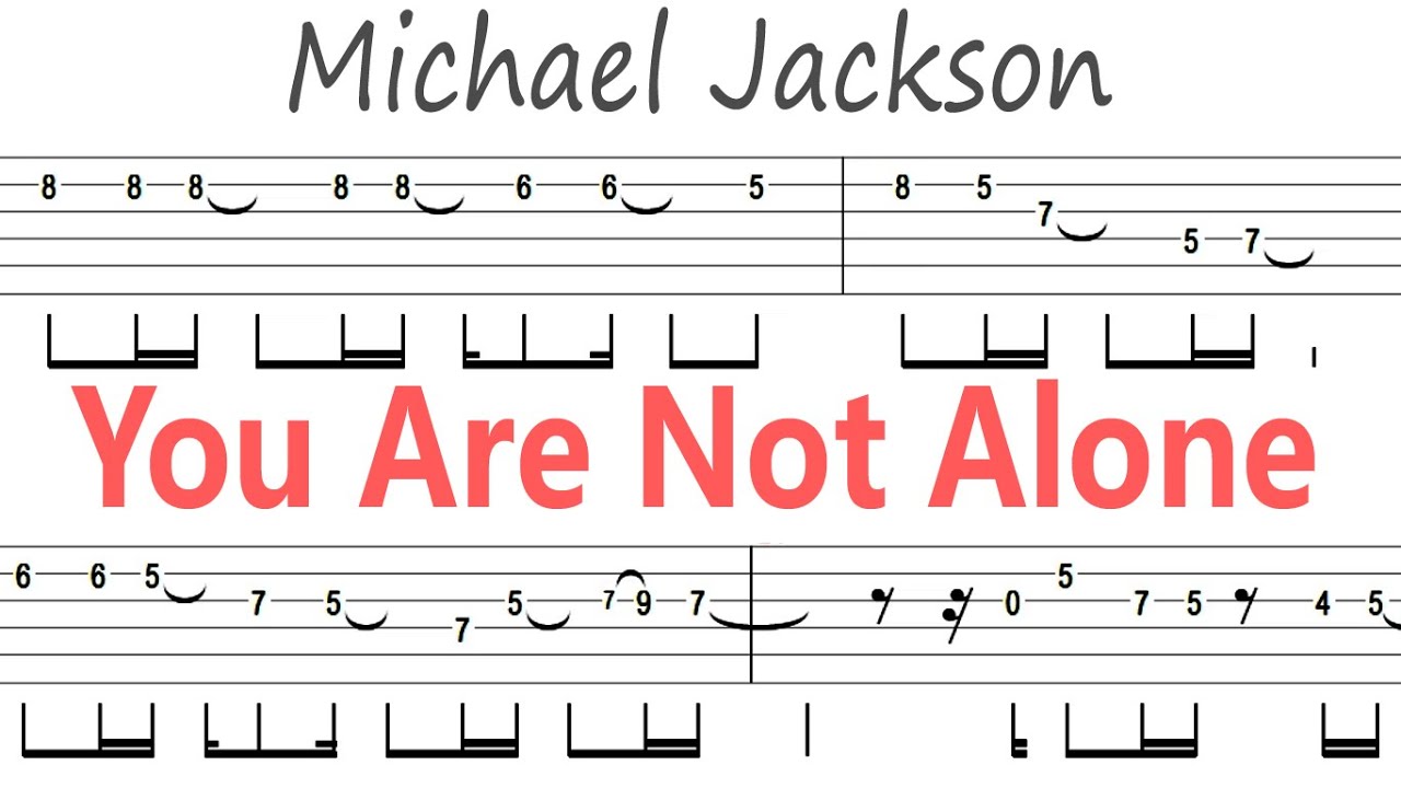 Michael Jackson - You Are Not Alone / Guitar Solo Tab+BackingTrack