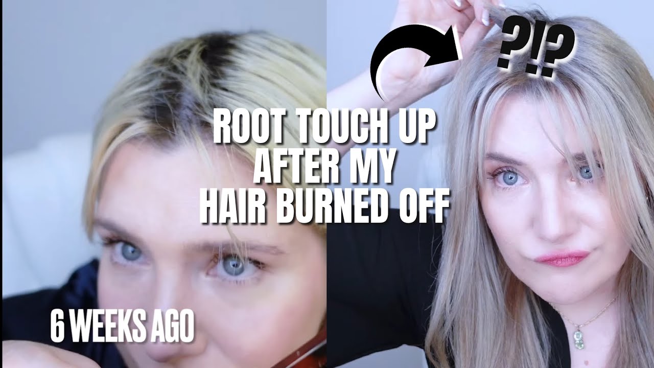ROOT TOUCH UP AFTER HAIR GOT BURNED OFF (12 WEEKS LATER) | HEALTHY HAIR JOURNEY