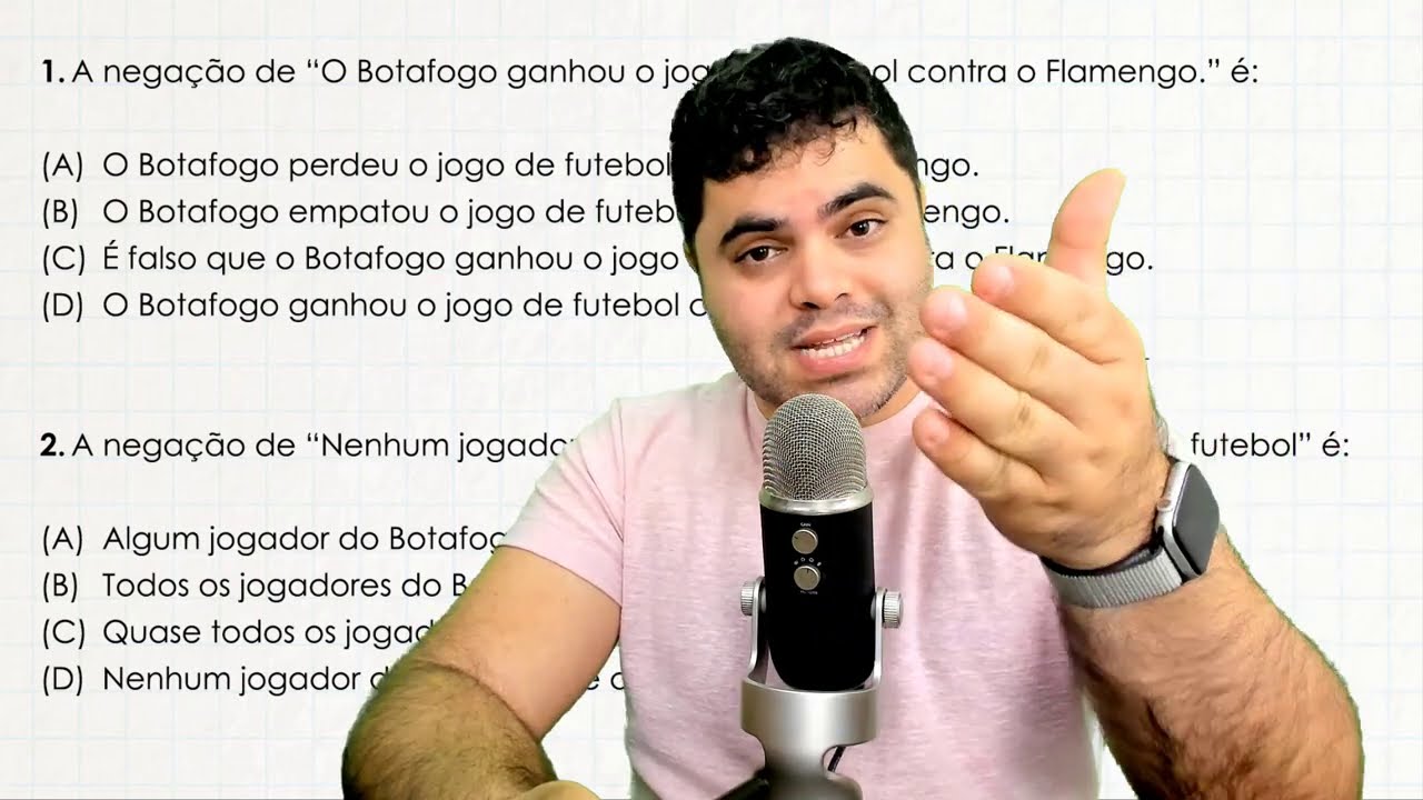 ✔️ QUESTÕES DE CONCURSO PÚBLICO sobre Negação de Proposições Simples | Curso de RLM | Aula 04