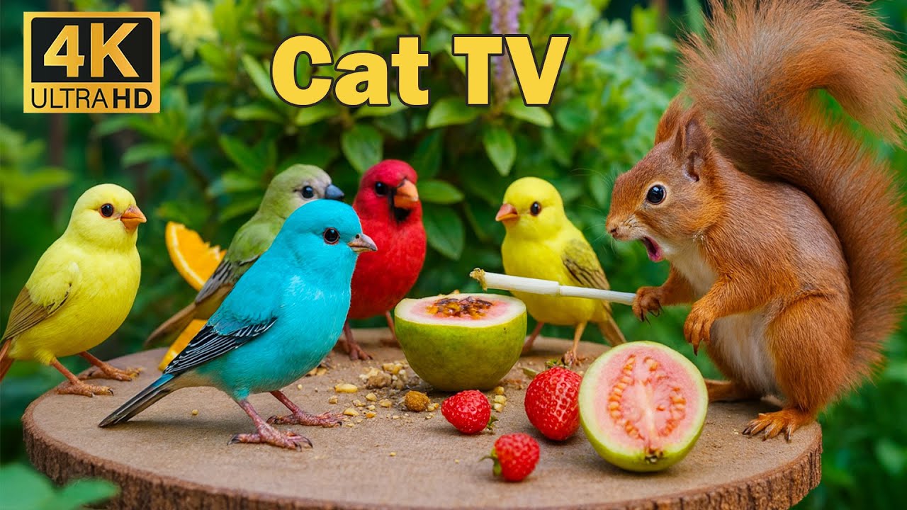 Cat TV for Cat to Watch😺 Bird Videos to Entertain Your Pets All Day When Home Alone | 4K HDR