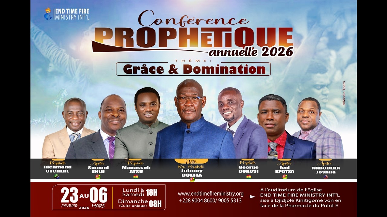 🔴 Conférence Prophétique Annuelle 2026 [GRACE & DOMINATION] - JOUR 8 || Pst Joshua AGBODEKA