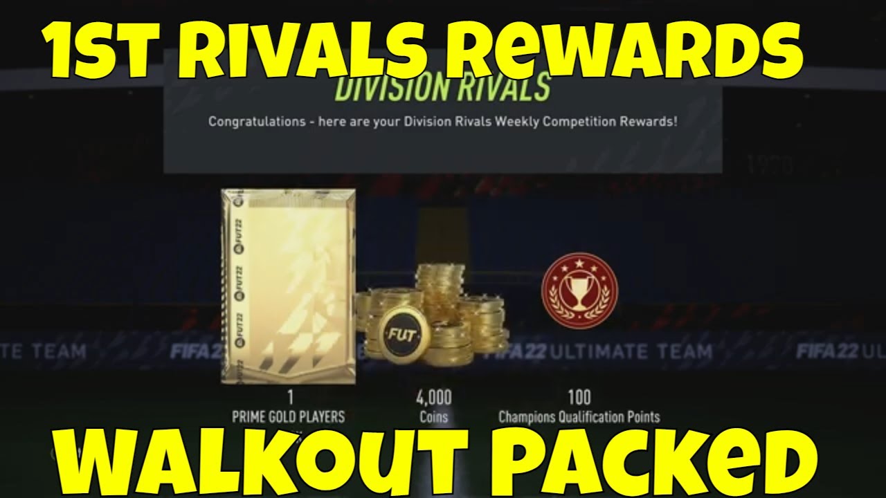FUT 22 - 1st Division Rivals Rewards - Division 7 Rank III - Prime Gold players pack - Walkout got