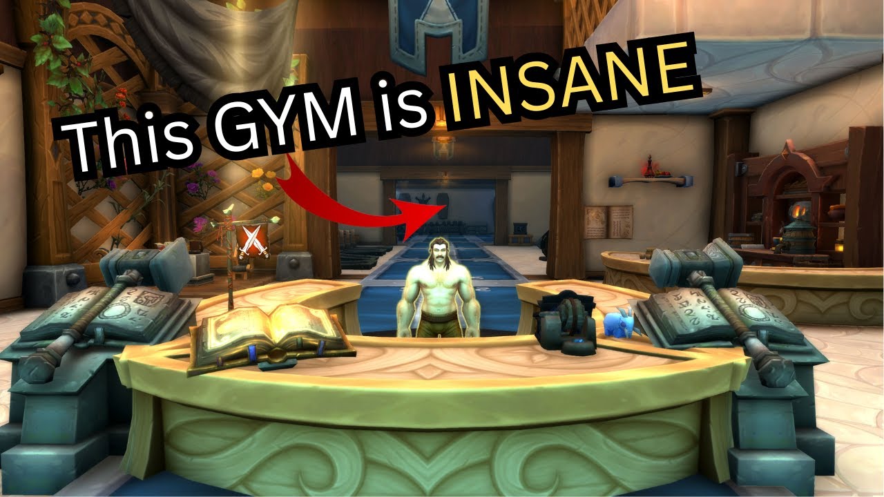 I built a FULL GYM in World of Warcraft Player Housing