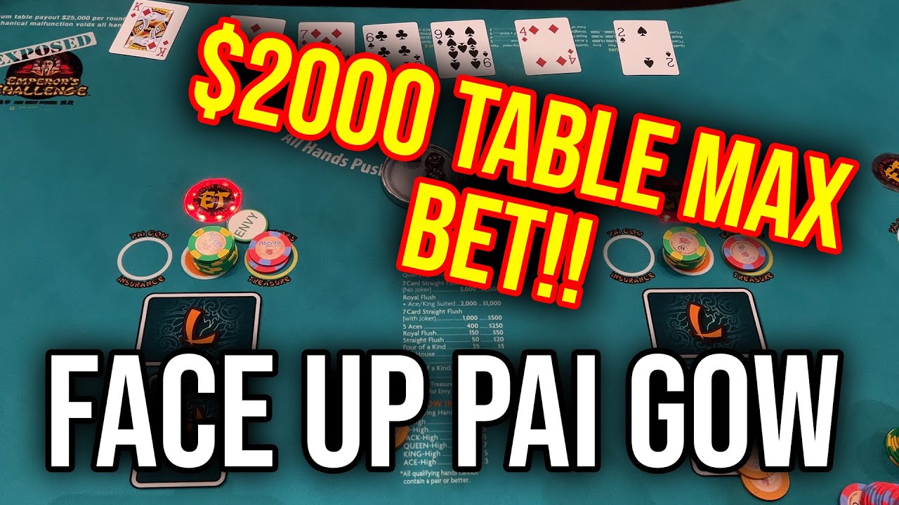 PAI GOW POKER!!! OMG QUADS ON THE MAX BET!! CRAZY SESSION!!