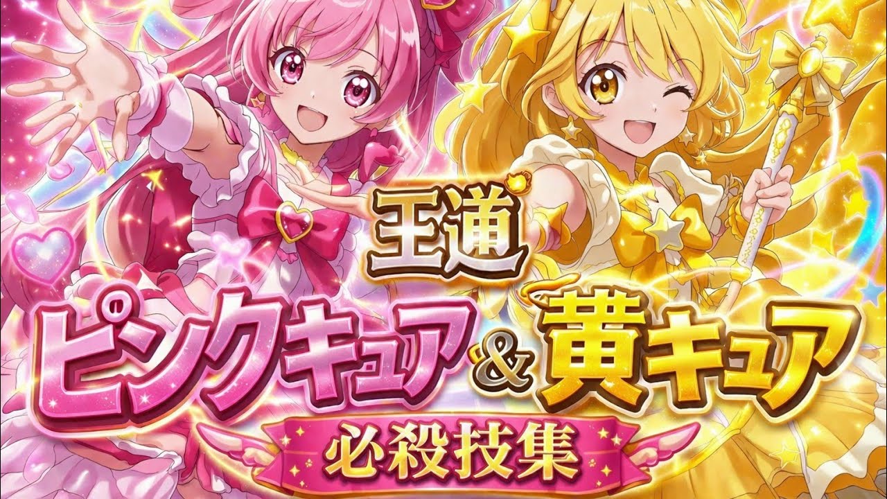 【プリキュア風】王道ピンクキュア×黄キュア必殺技集🏅　pecial Attack Collection8