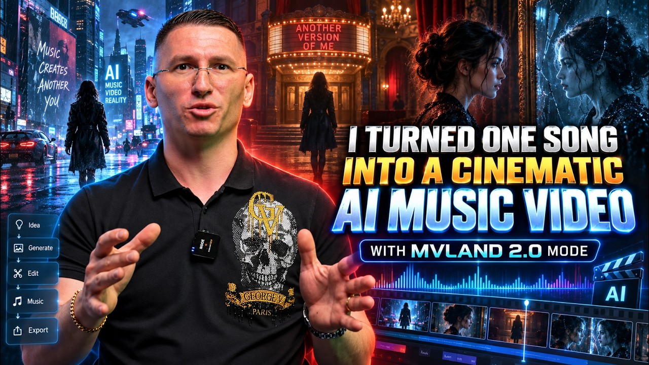 Я превратил одну песню в кинематографичный ИИ-клип с помощью MVLAND 2.0 Studio Mode