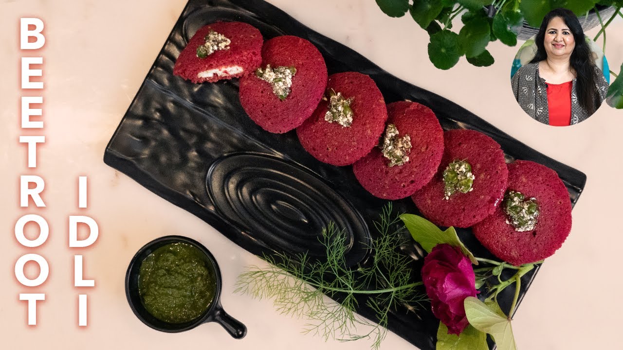 Instant Soft Suji Beetroot Idli Recipe (Hindi) | Kavita's Plate
