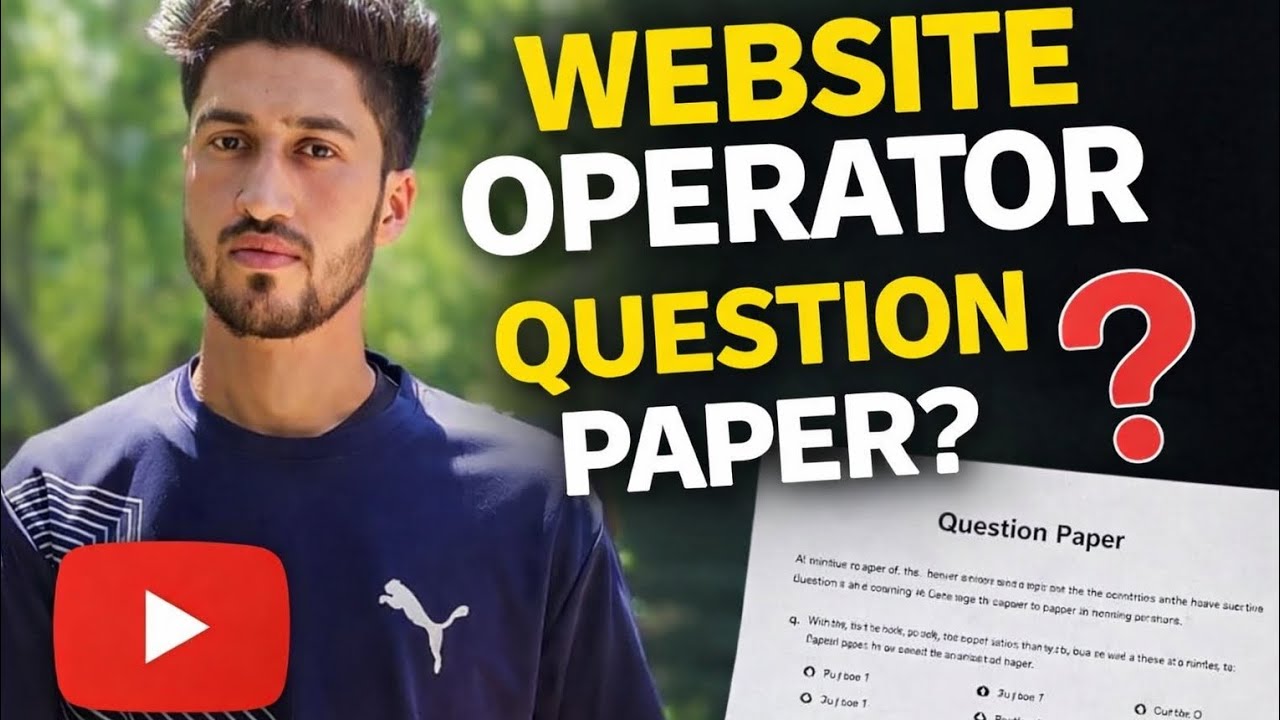 Jkssb:-website operator question paper,2025