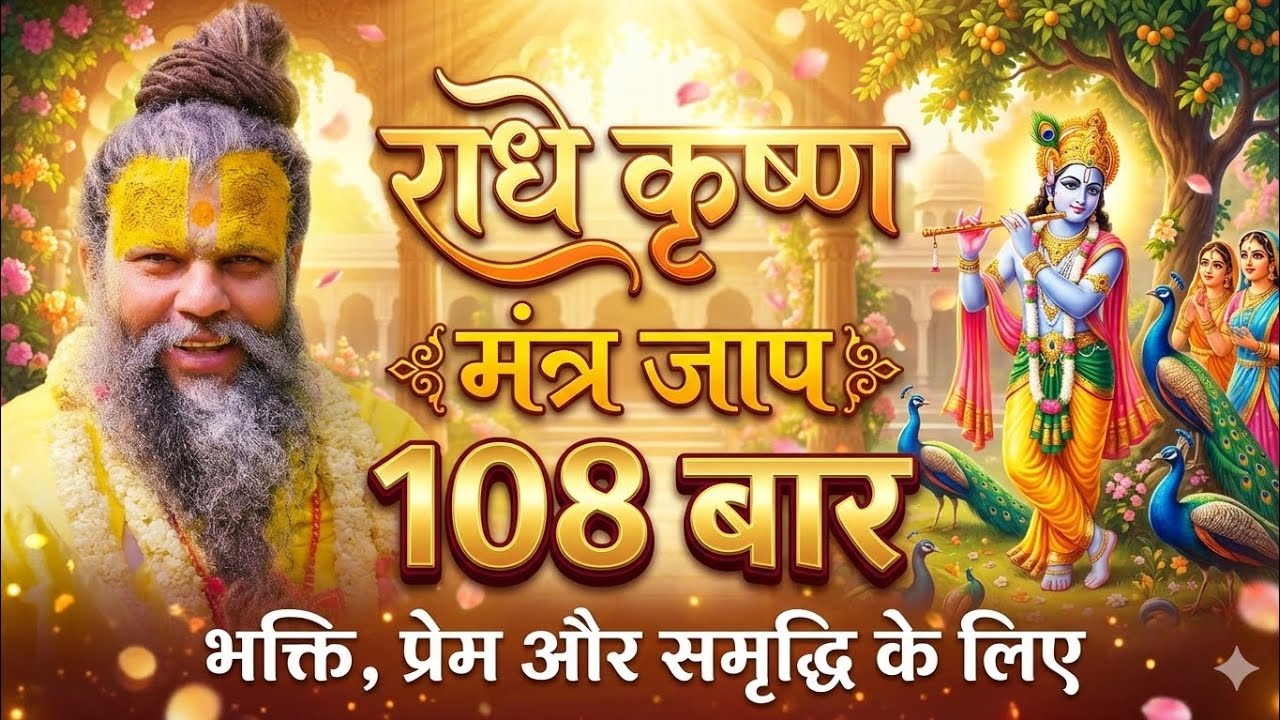 सुबह सुनें राधा कृष्ण मंत्र | 108 बार मंत्र जाप से मिलेगा आशीर्वाद