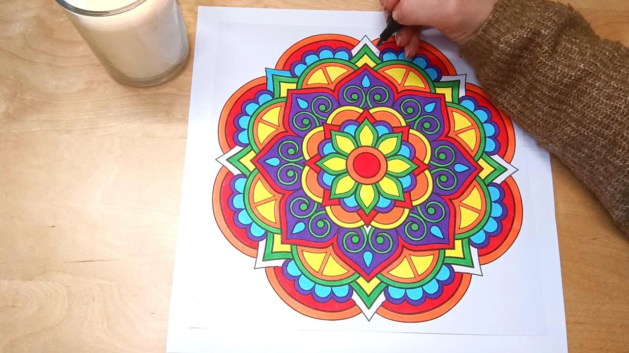 🌿 Relaxing Mandala Coloring | Calm Music & Mindful Art Therapy for Stress Relief