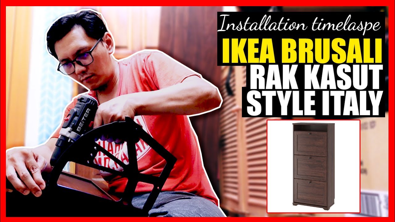 IKEA BRUSALI Shoe Cabinet installation timelapse #ikea #brusali #shoecabinet