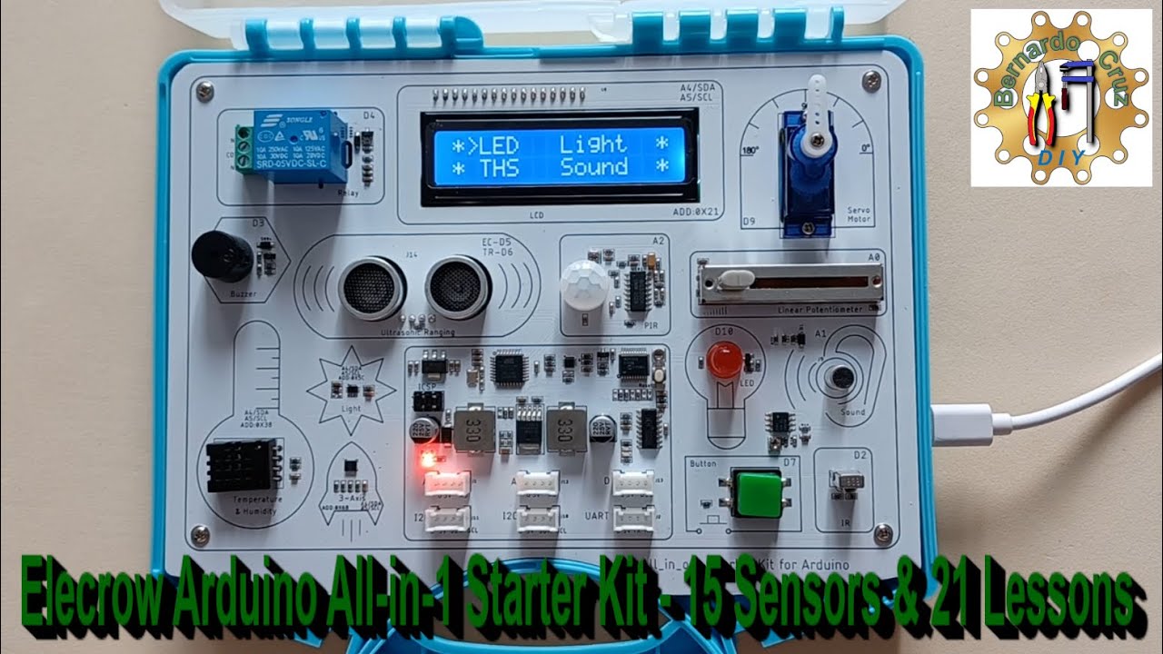 Kit de inicio Elecrow Todo en Uno Arduino &iexcl;PERFECTO para Aprender SIN Cables!