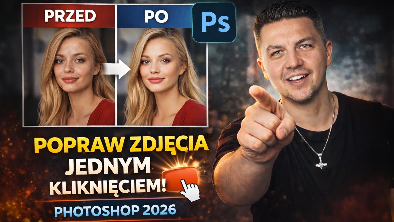 Popraw Zdjęcia JEDNYM KLIKNIĘCIEM | Absolutne Podstawy Photoshopa | Photoshop 2026