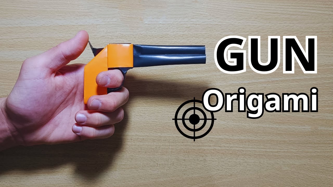 Origami Gun | Paper Gun No Glue Easy Origami Land Tutorial | How To Make A Paper Gun Step By Step!