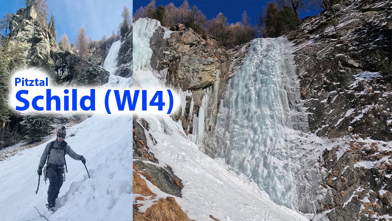Pitztal Eisklettern - Schild (WI4) - lohnende Seillänge beim Luibisbodenfall - feat. @AlpineFex