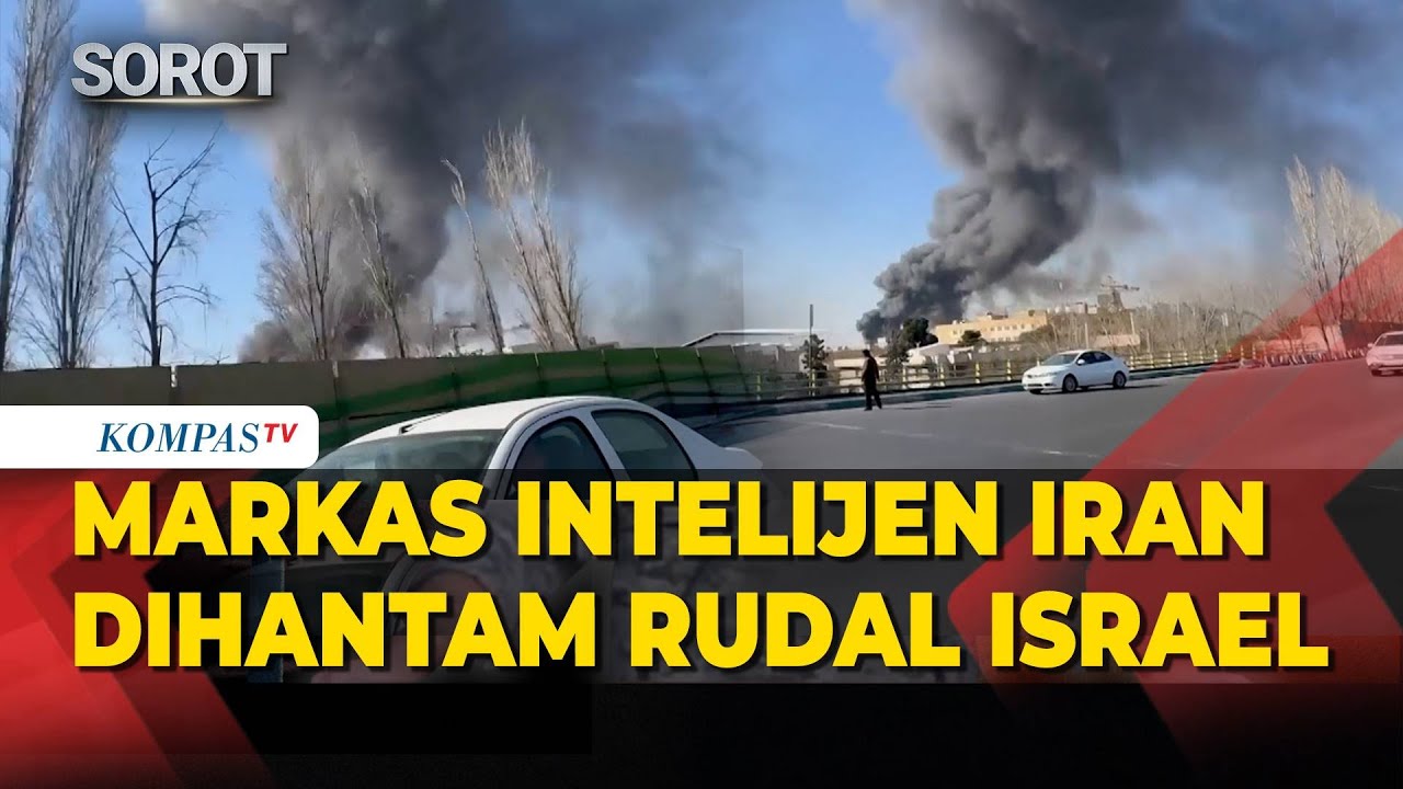 Markas Intelijen Iran Diserang Rudal Iran! Asap Tebal Membumbung Tinggi ke Langit