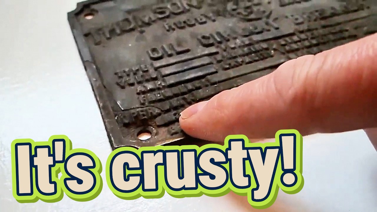 Brass transformer plaque restoration