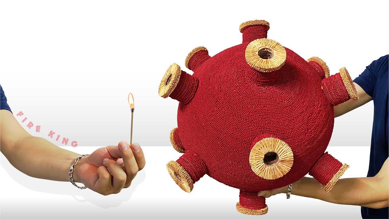🔥🔥Virus Model Was Made With 100.000 Matchsticks And Completed in 70 days.😱