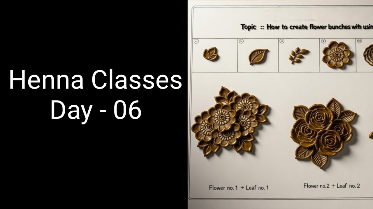 Henna Classes Day - 06 by @Urvashi-c9z| learn how to make henna flower bunches | #henna design #art