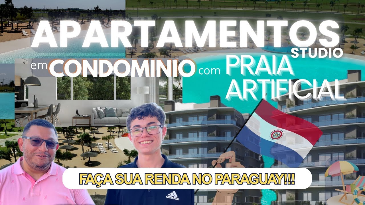 🇵🇾APARTAMENTOS studio em 🏘️CONDOMINIO com PRAIA no PARAGUAY🏖️